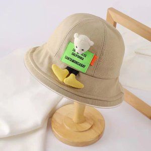 Bear pendant fisherman's hat